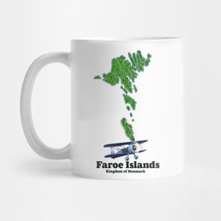 faroe islands kingdom of denmark map Mug